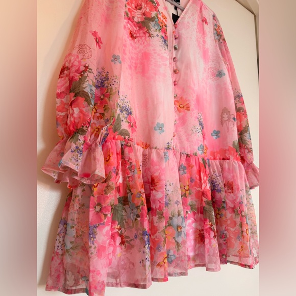 Floral Pink multicolor Mini Dress - Picture 3 of 9